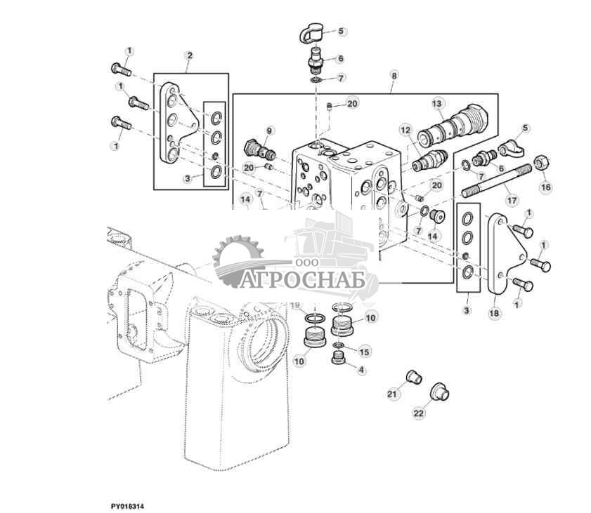 Блок управления приоритет 3 (гидронасос 2845 куб. см) 
